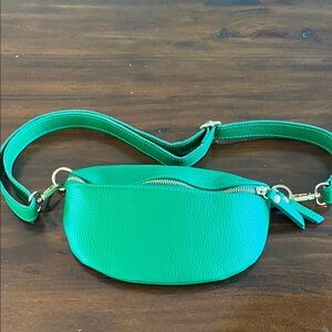Green Leather Crossbody Bag